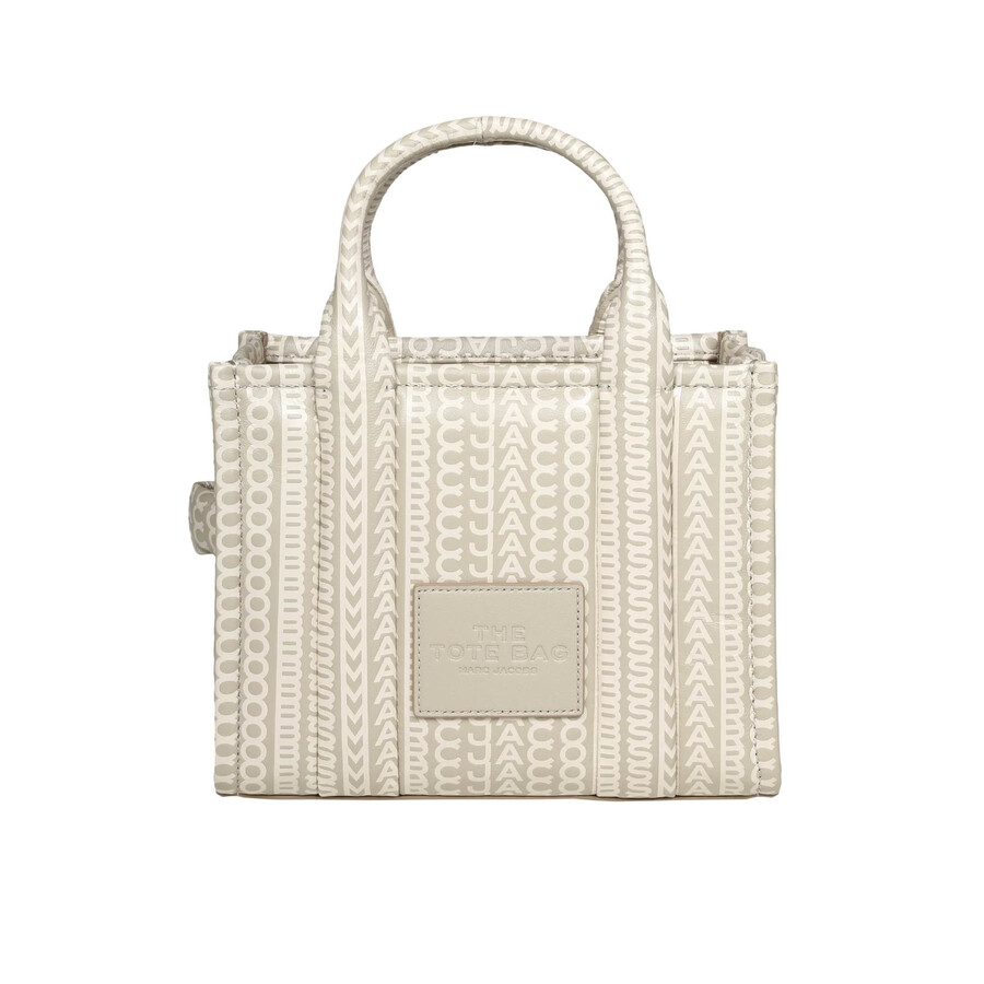 Marc Jacobs The Monogram Leather Mini Tote In Sand