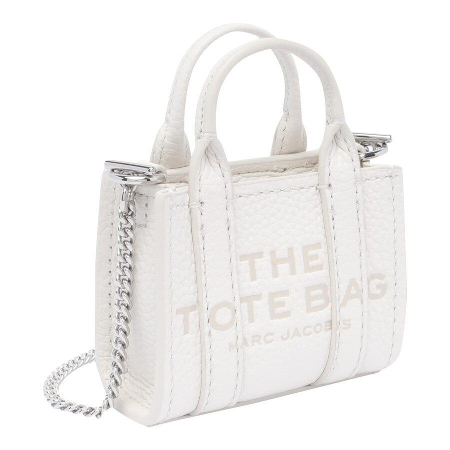 Marc Jacobs The Nano Charm Tote Leather Crossbody Bag In Cotton