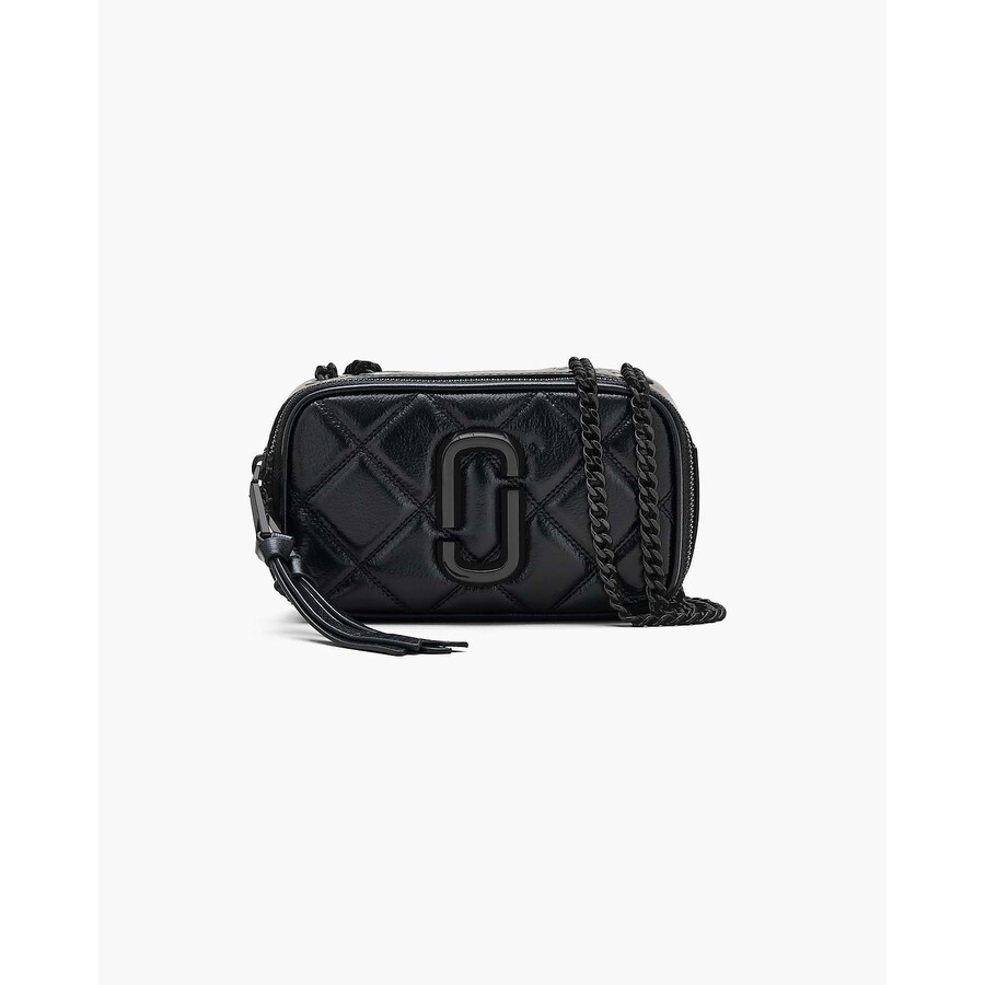 Marc Jacobs The Quilted Softshot Crossbody Bag In Black
