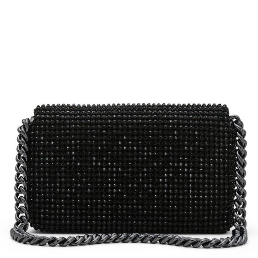 Marc Jacobs The Rhinestone J Marc Mini Shoulder Bag In Black