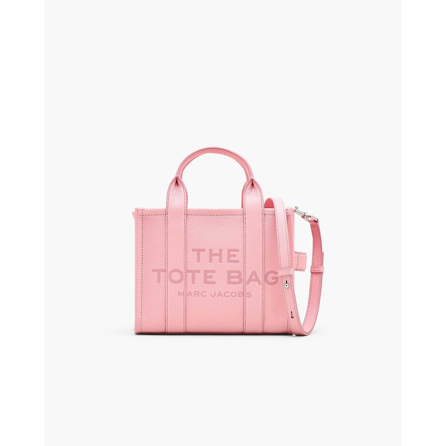 Marc Jacobs The Leather Small Tote Bag Ribbon Pink In Pink