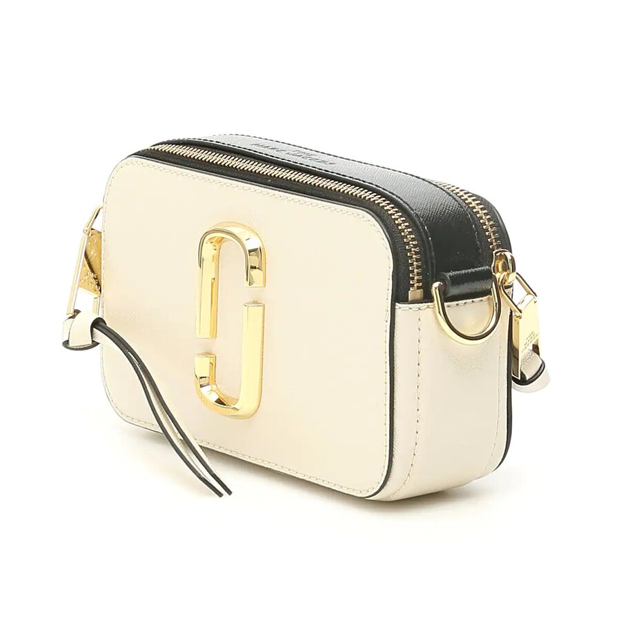 Marc Jacobs The Snapshot Shoulder Bag In Beige Leather In Neutral