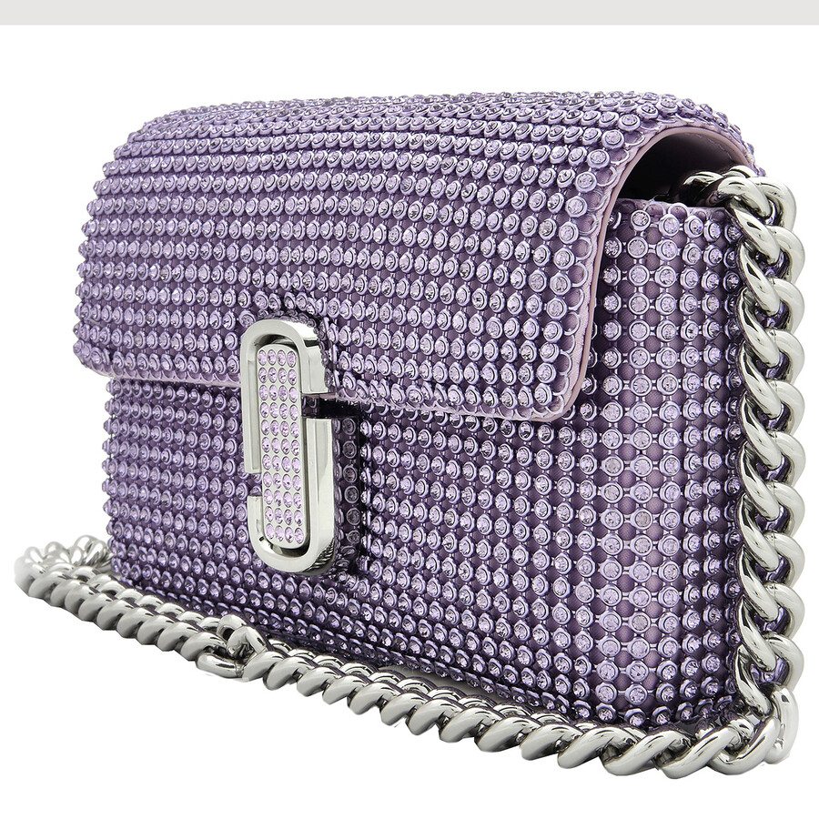 Marc Jacobs Wisteria The J Marc Mini Shoulder Bag In Rhinestone