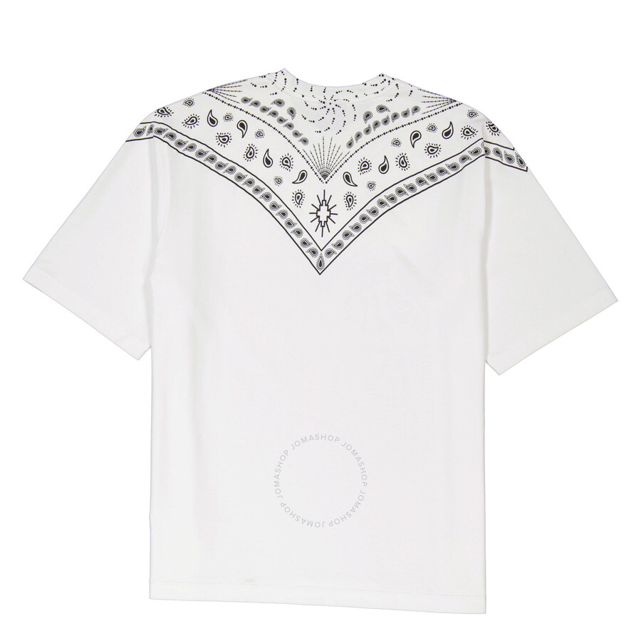 Marcelo Burlon County Of Milan Bandana-print Cotton T-shirt In White/black