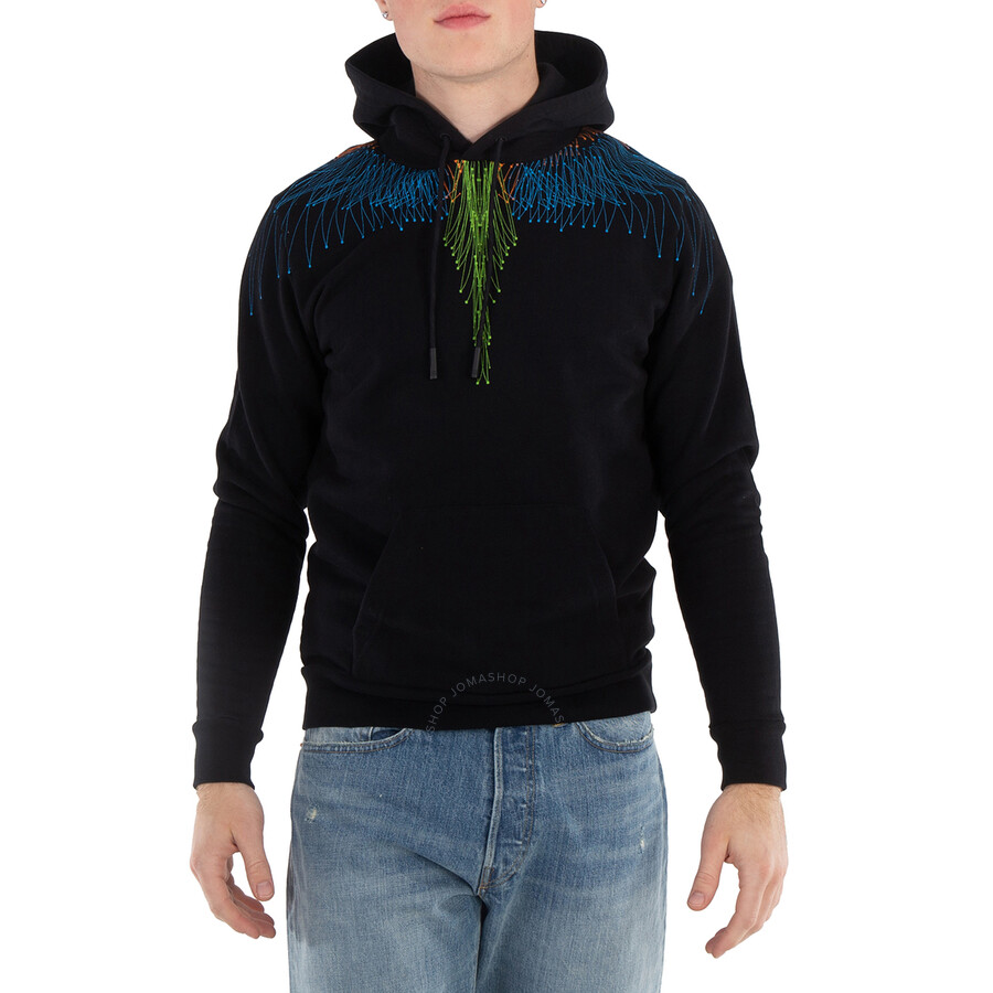 MARCELO BURLON｜HOOD/ZIP-UP (CMBB007F23FLE002 1007) Marcelo Burlon Zip Hoodie in Black for Men | Lyst