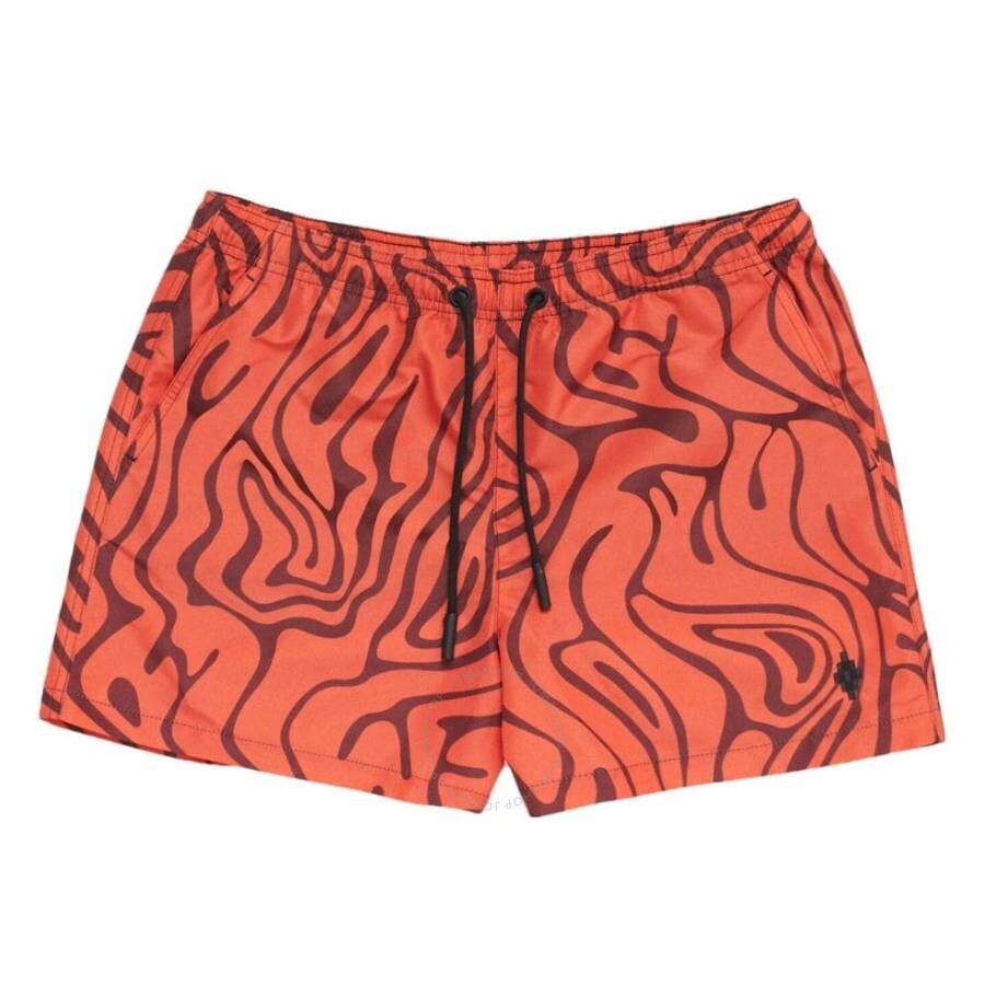 Marcelo Burlon County Of Milan Marcelo Burlon Colorful Cross Men's Swim Shorts In Orange/red