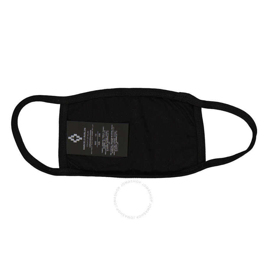 Marcelo Burlon County Of Milan Marcelo Burlon Cross Face Mask In Black/white In Black/white