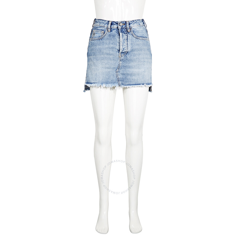 Shop Marcelo Burlon County Of Milan Marcelo Burlon Denim Blue Skirt