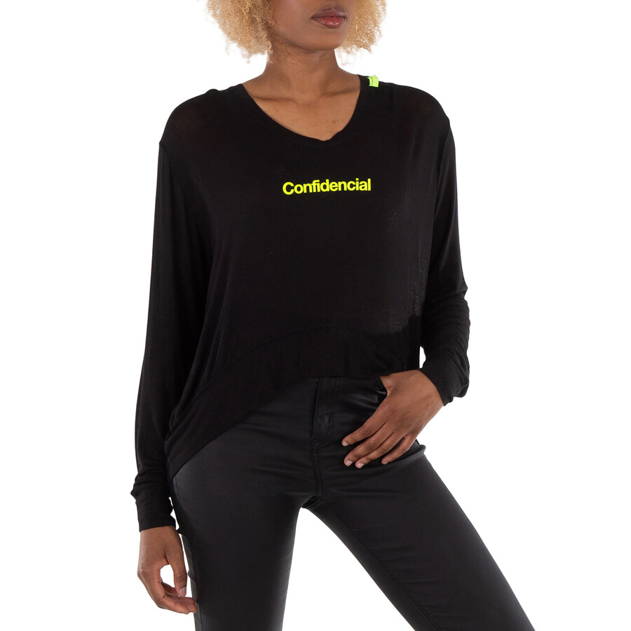 Ladies Black Confidential T-shirt