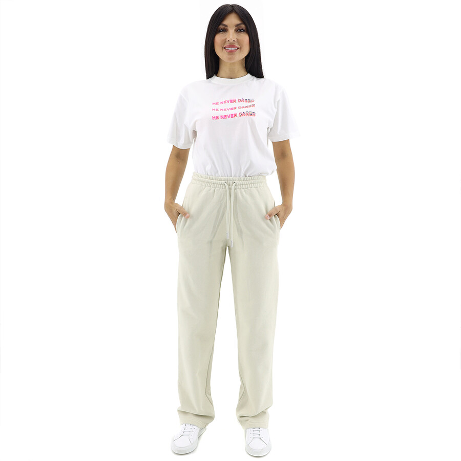 Marcelo Burlon County Of Milan White Cotton He Never Cared T-shirt In White