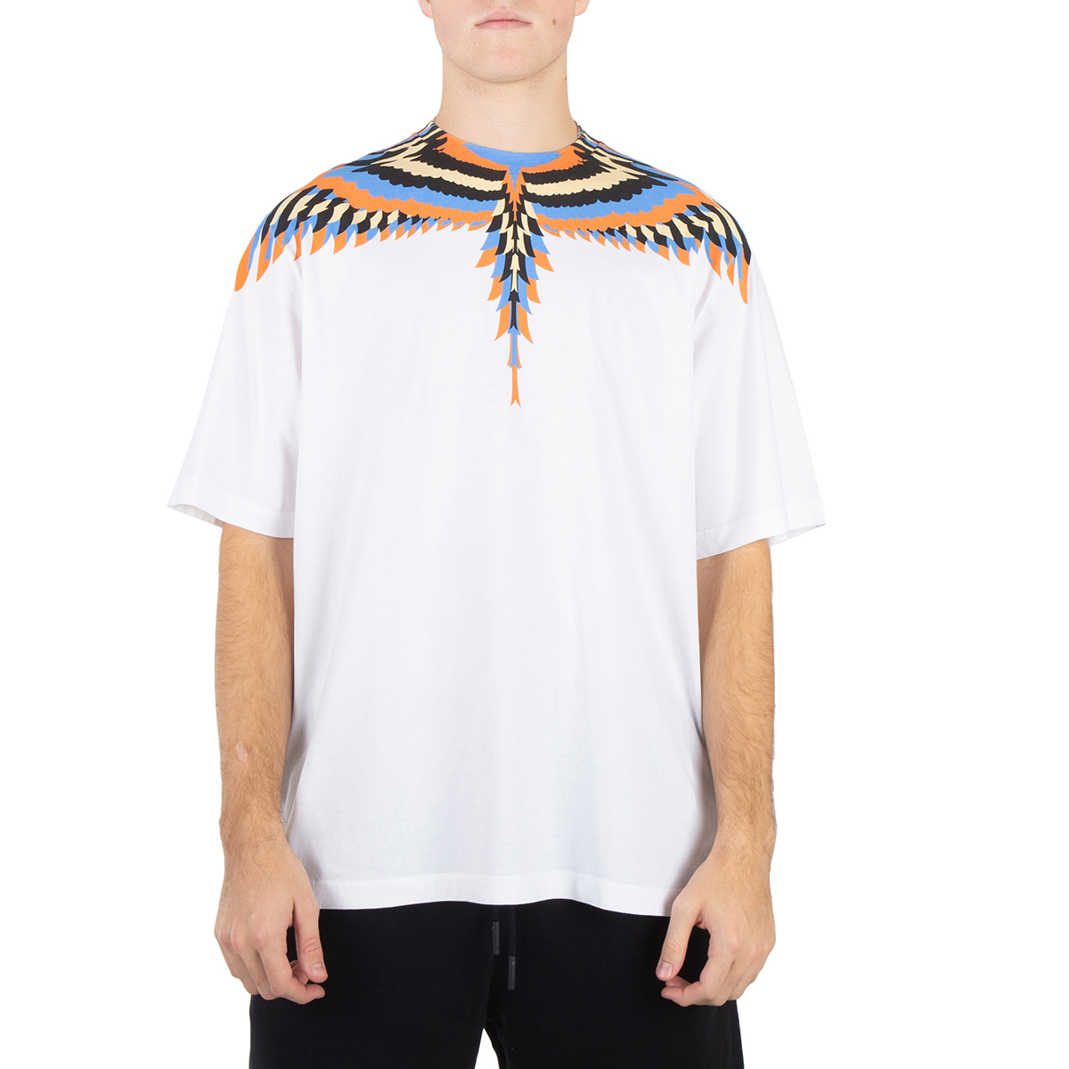 Marcelo Burlon Optical Wings Print Cotton T-Shirt, Size Small