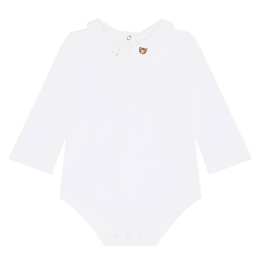 Kids Bear Embroidered Cotton Onesie