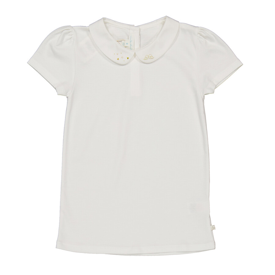 Kids Embroidered Ruffle Collar Shirt