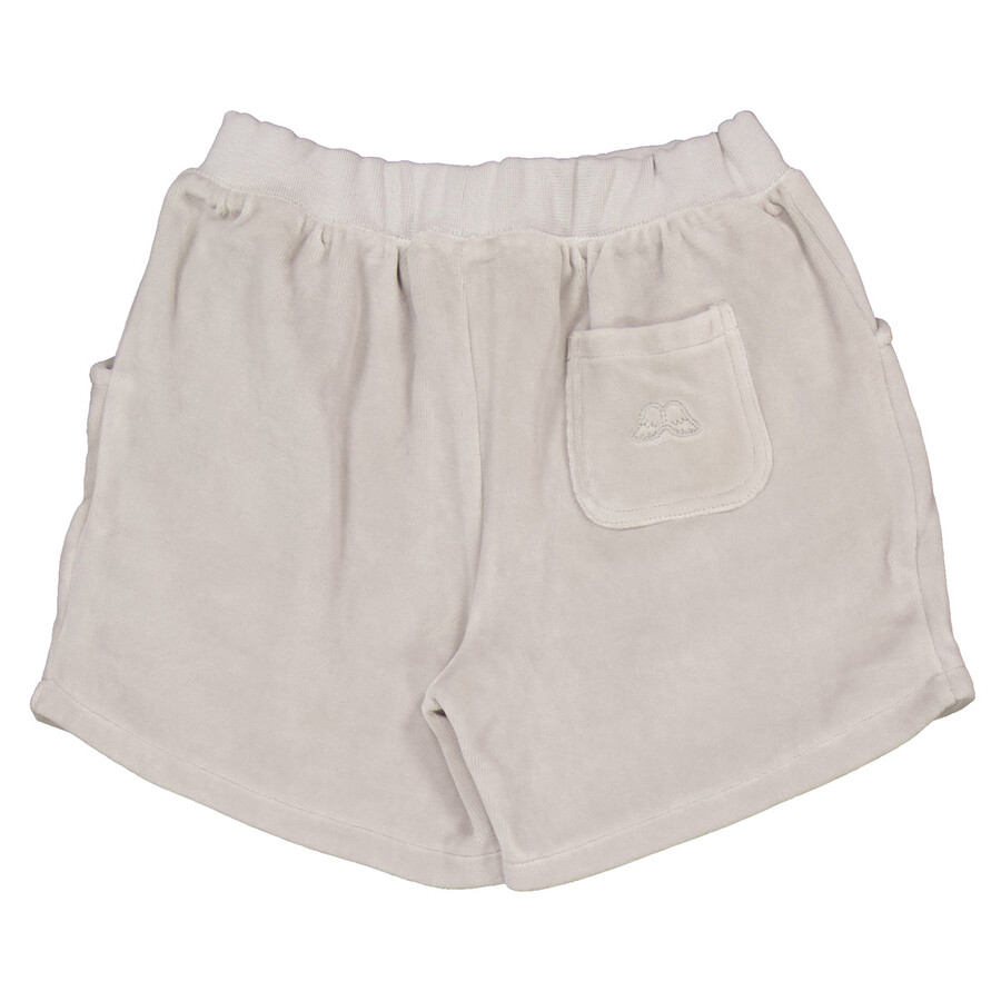 Marie Chantal Kids Velour Angel Wing Shorts In Grey