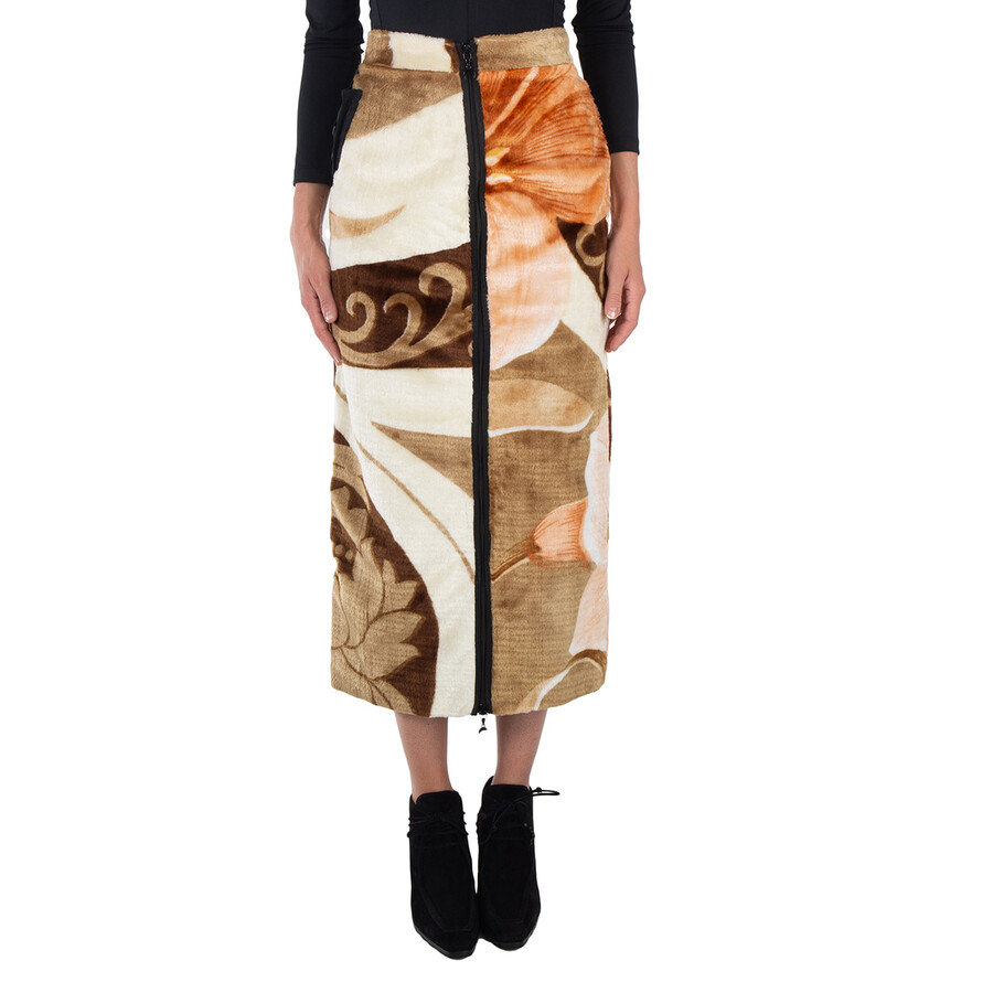 Ladies Multicolor Blanket Zipped Skirt, Size Small