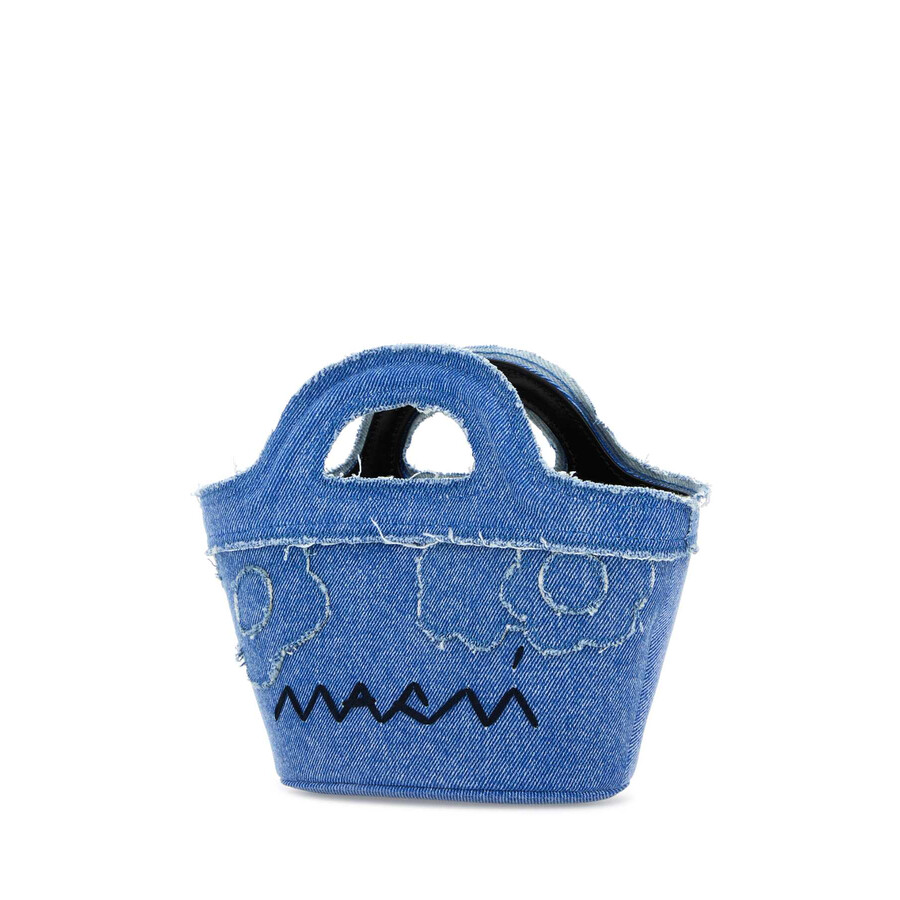 Marni Women's Denim Micro Tropicalia Handbag In Blue