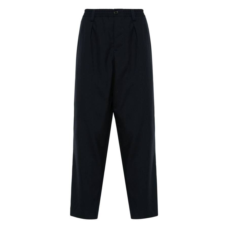 Drawstring Waist Wool Trousers