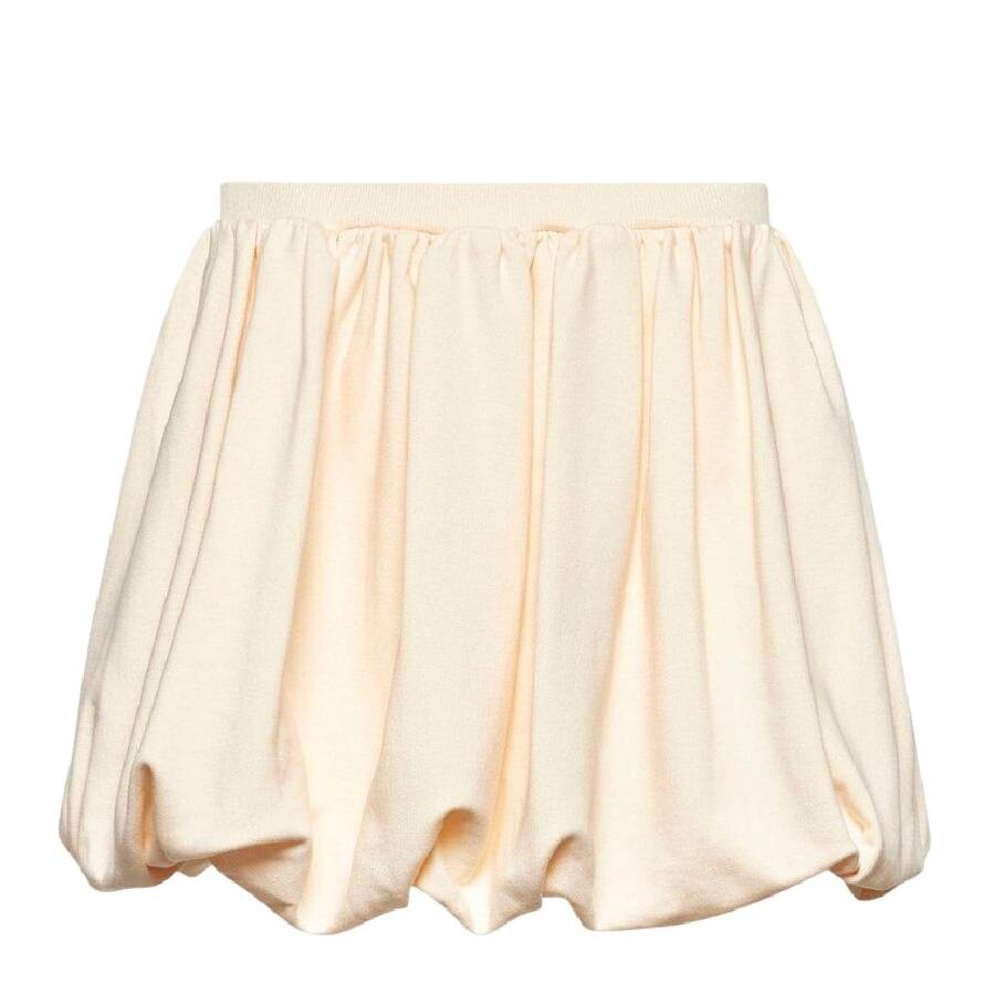 Elastic Waistband Cotton Skirt
