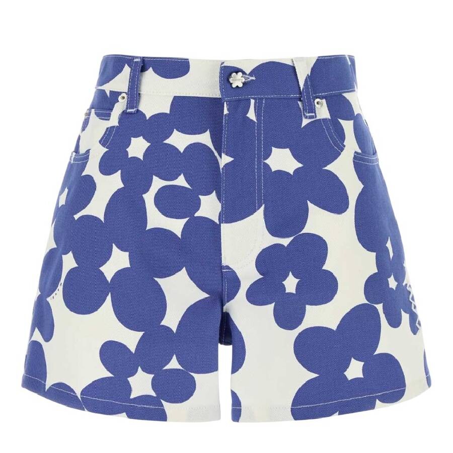 Floral Pattern Cotton Trousers