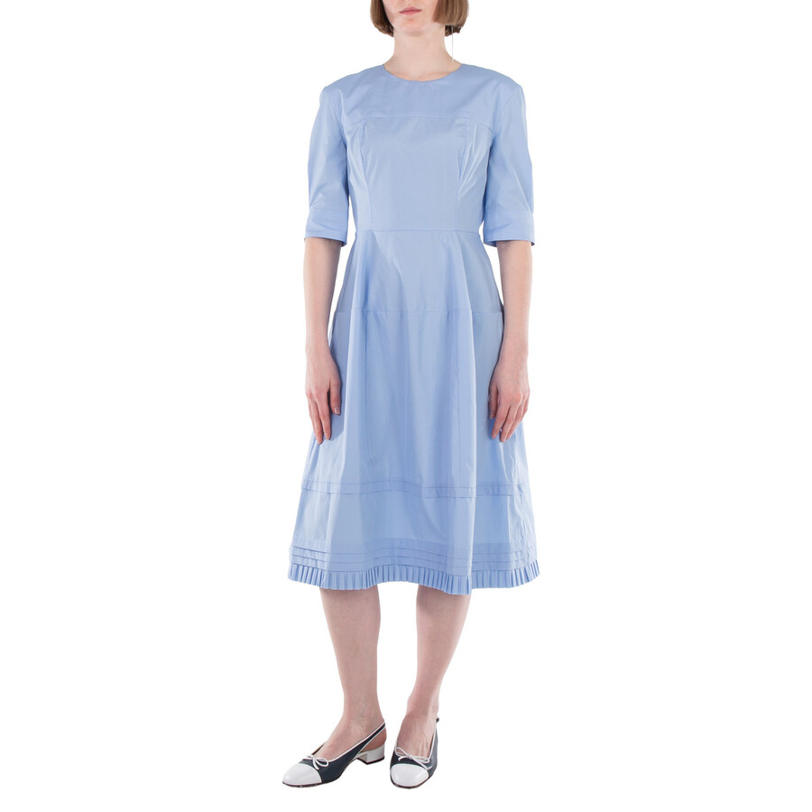Marni Iris Blue A-line Midi Dress In Blue