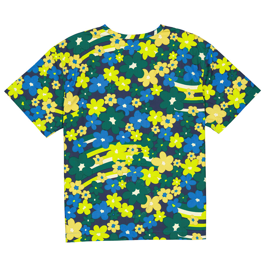 Shop Marni Ladies Multicolor Flower Print T-shirt