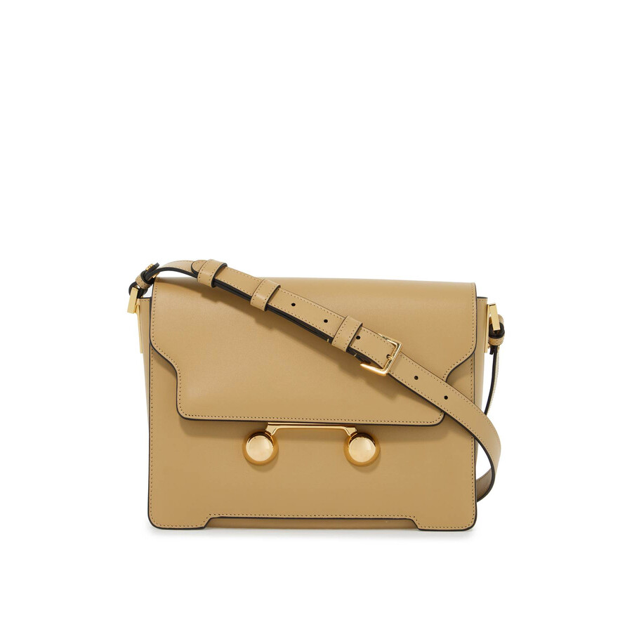 Marni Leather Shoulder Bag In Nude