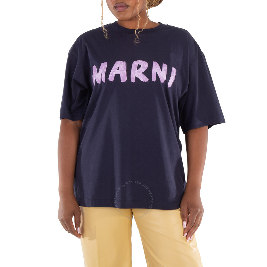 Marni Logo Organic Cotton T-Shirt - T-Shirts - Save $10 OFF