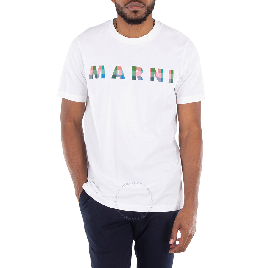 Marni Logo-Print Cotton T-Shirt, Brand Size 44 (US Size 34