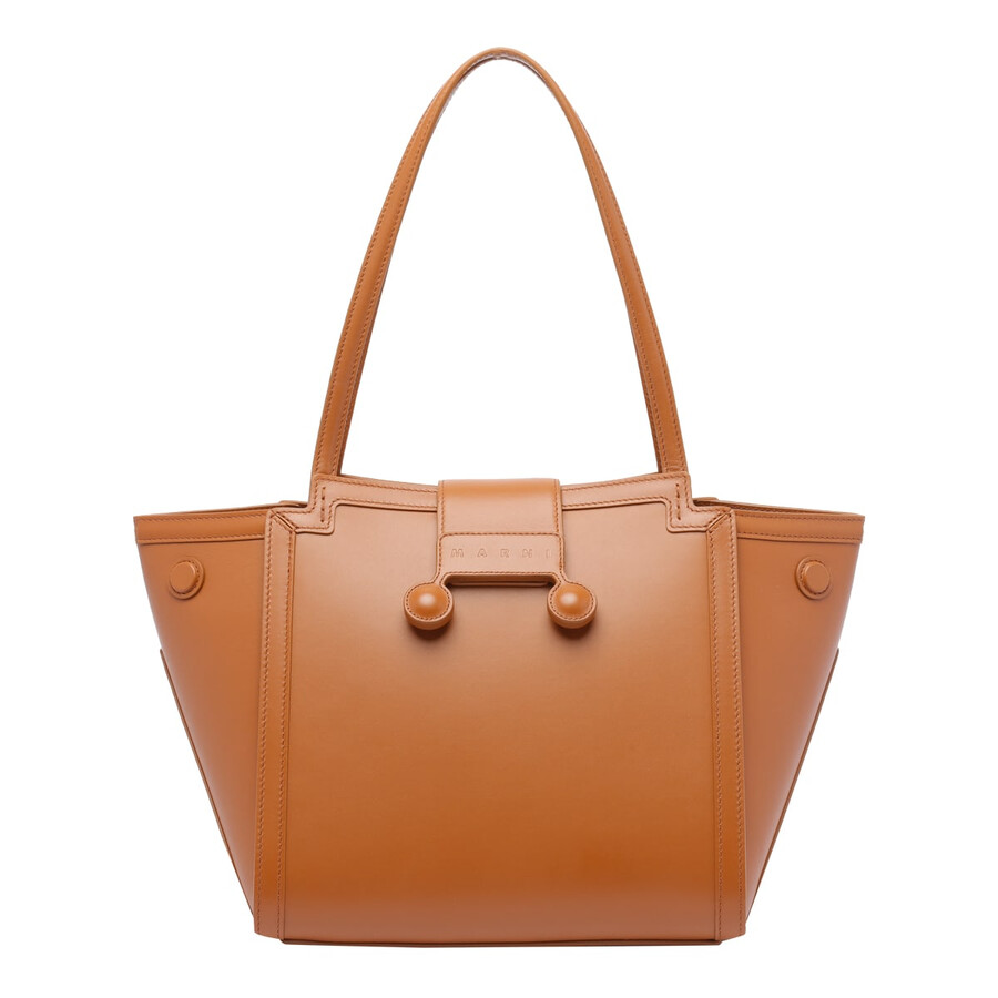 Marni Mini Riviera Tote Bag In Brown