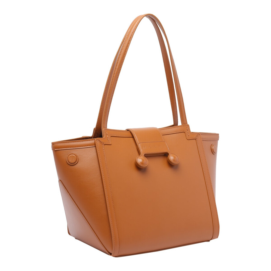 Marni Mini Riviera Tote Bag In Brown