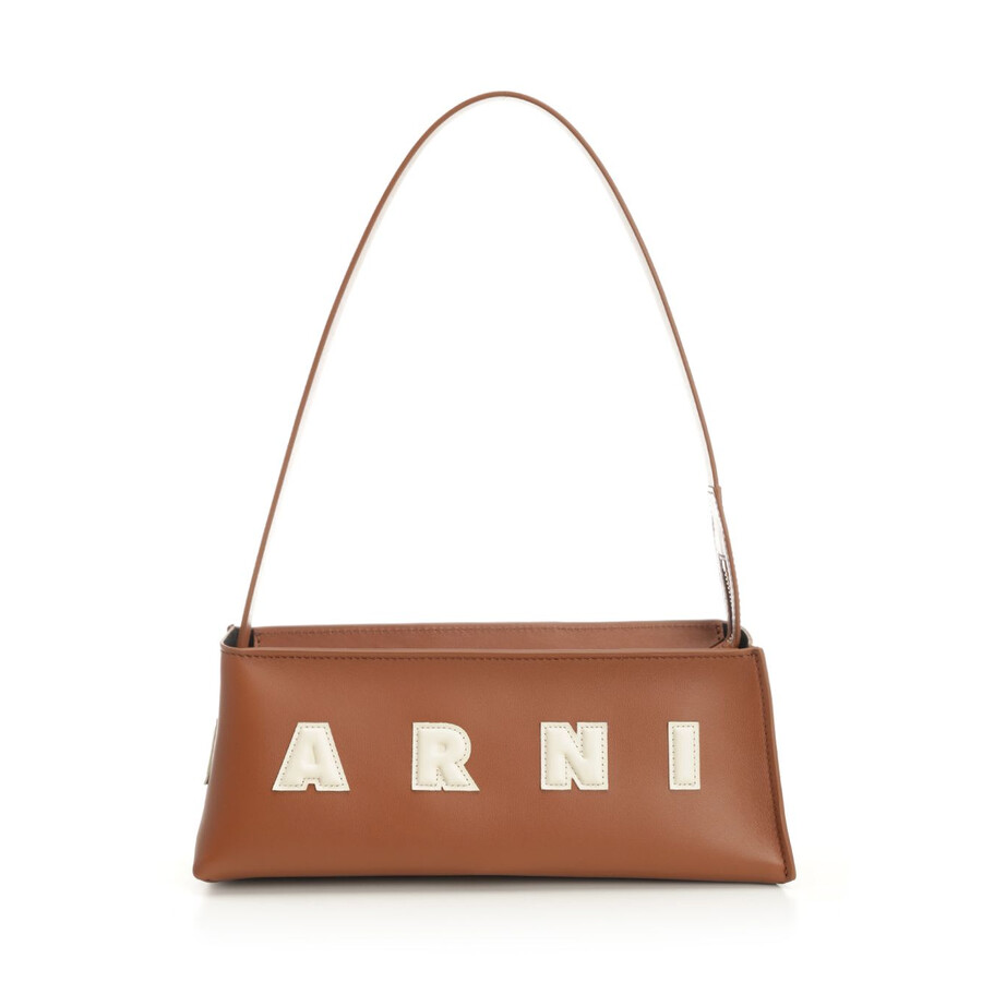 Marni Borsa A Spalla In Pelle Caramello  Donna In Brown