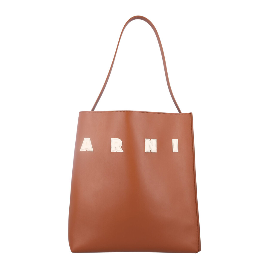 Marni Museum Hobo Bag In Brown
