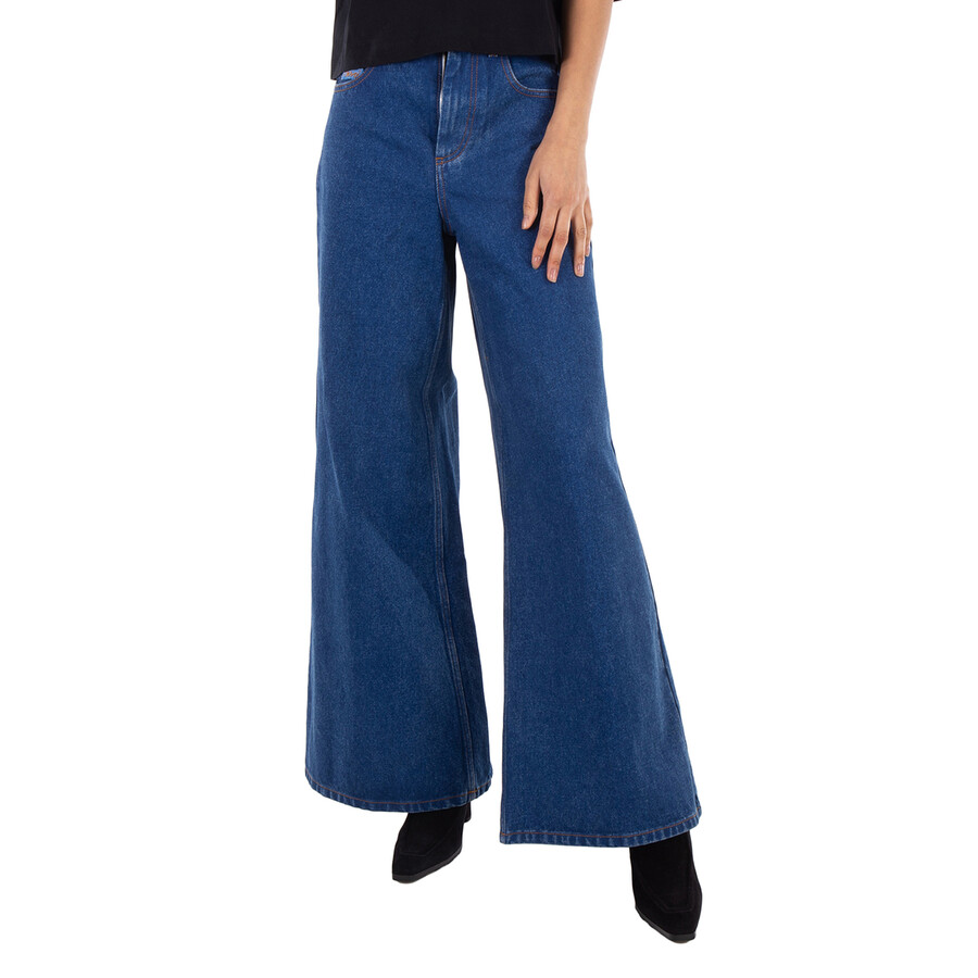 Organic Denim Wide-Leg Jeans