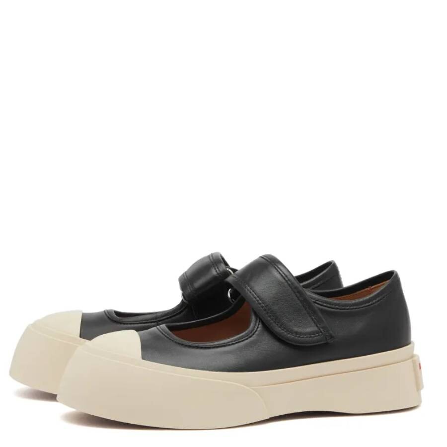 Marni Pablo Mary Jane Sneakers In Nappa Leather In Black
