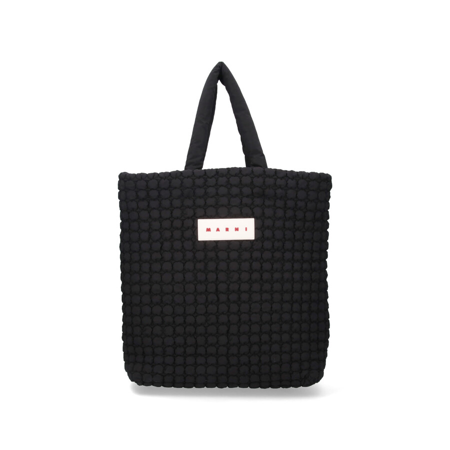 Marni Puff Tote Bag In Black