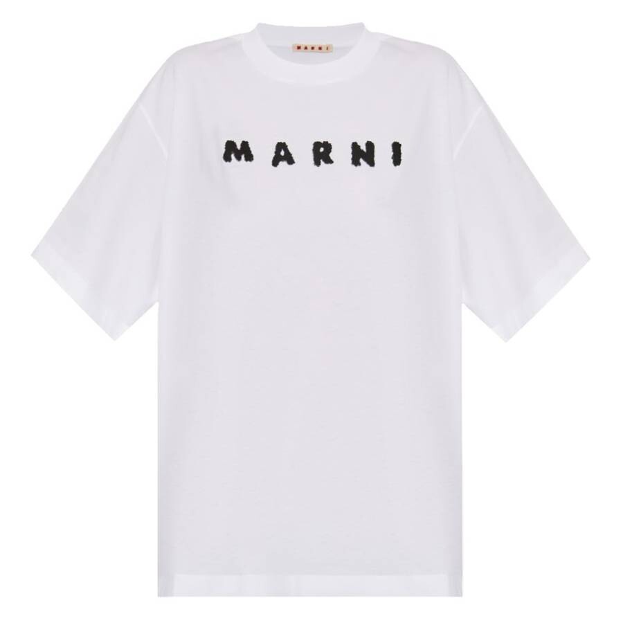 Scribbled Logo Jersey Cotton T-Shirt