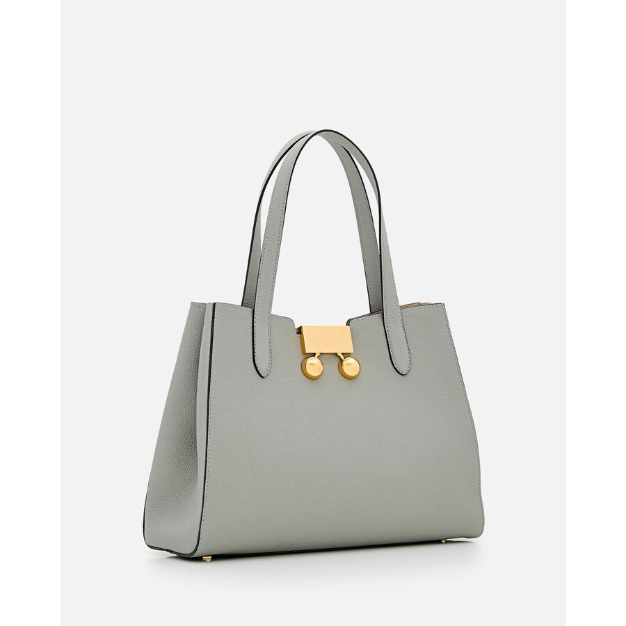 Marni Two-handle Leather Shoulder Bag In Green