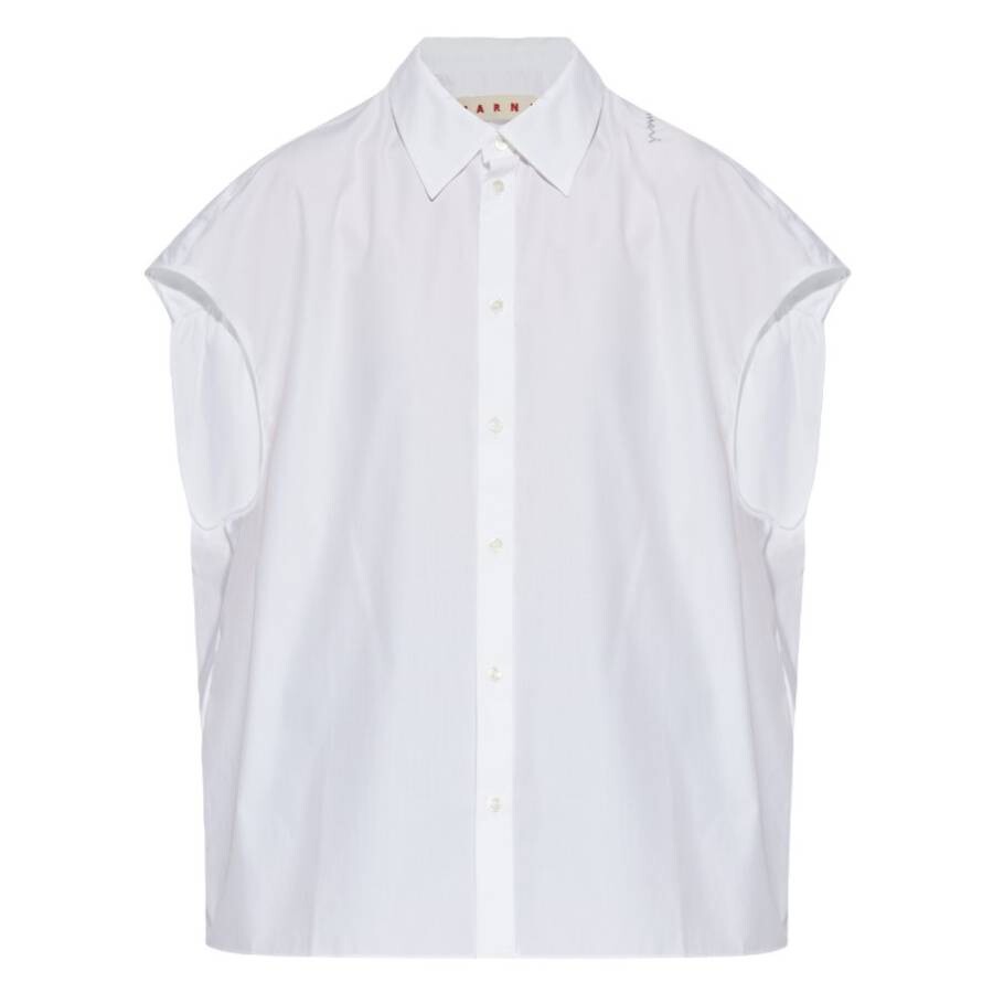 Sleeveless Poplin Shirt