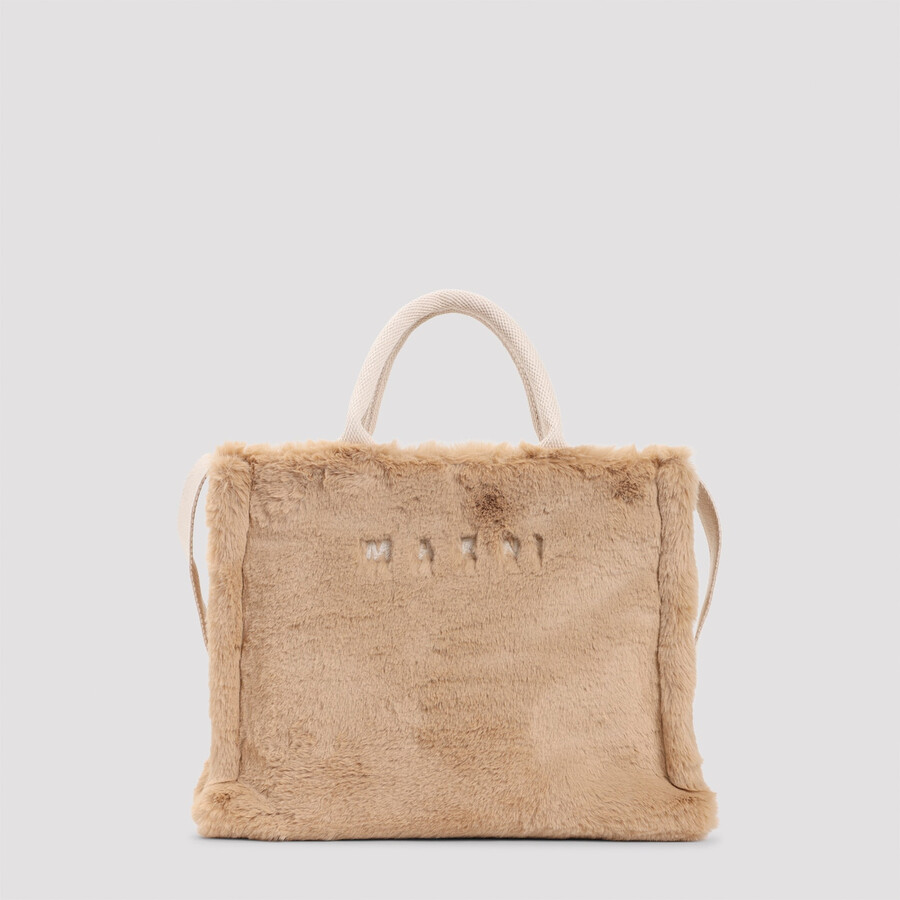 Marni Small Basket Handbag In Neutral