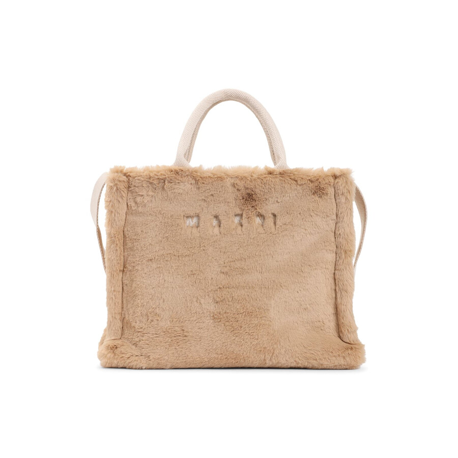 Marni Small Basket Handbag In Neutral