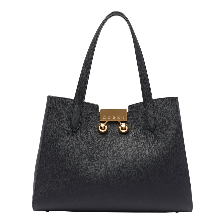 Marni Small Trunkaroo Tote Bag In Black