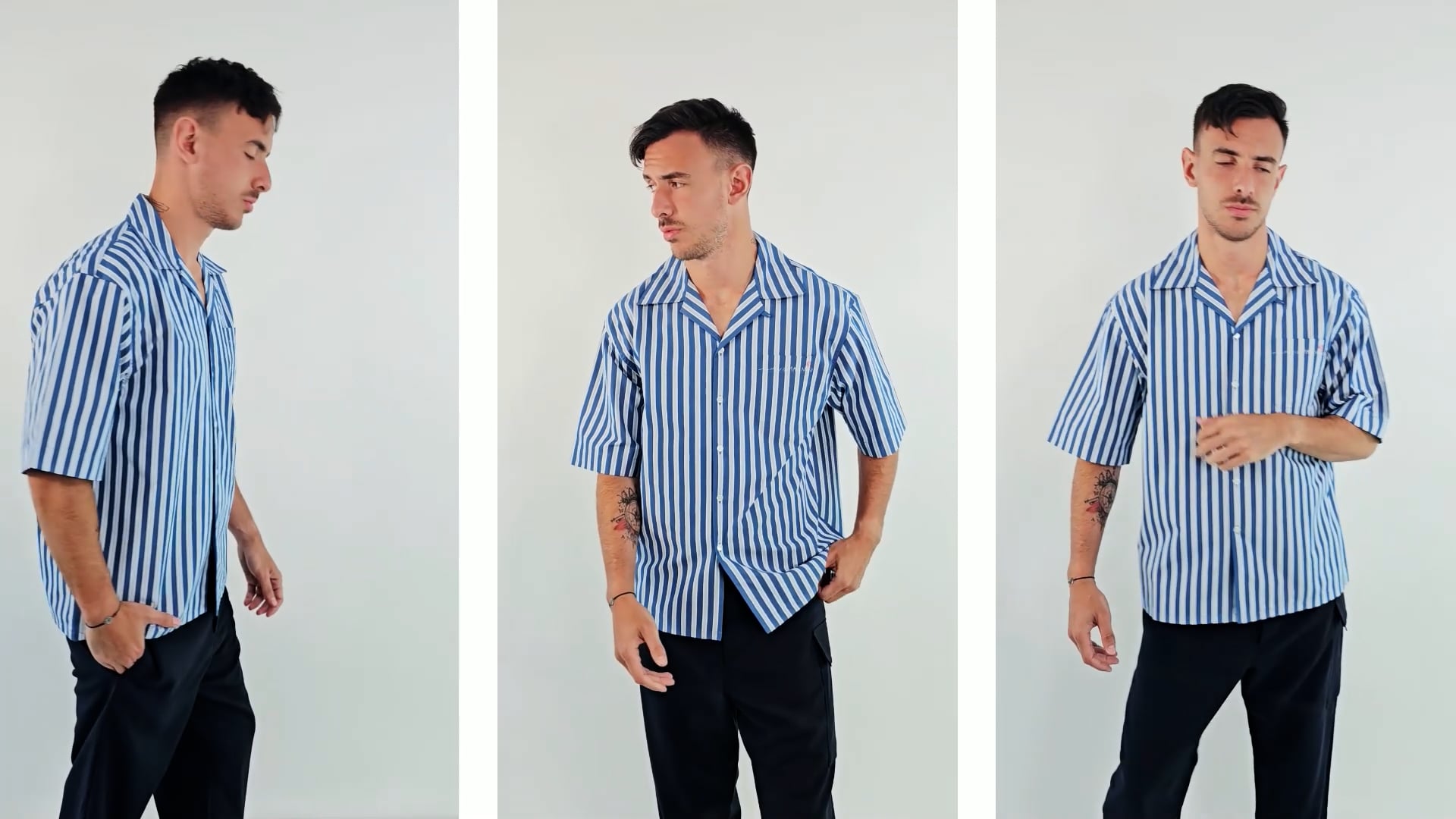 Marni Striped Embroidered Logo Cotton Shirt, Brand Size 44 (US
