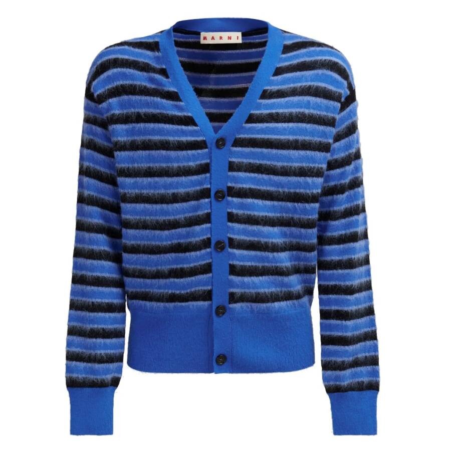 Striped V-Neck Cardigan