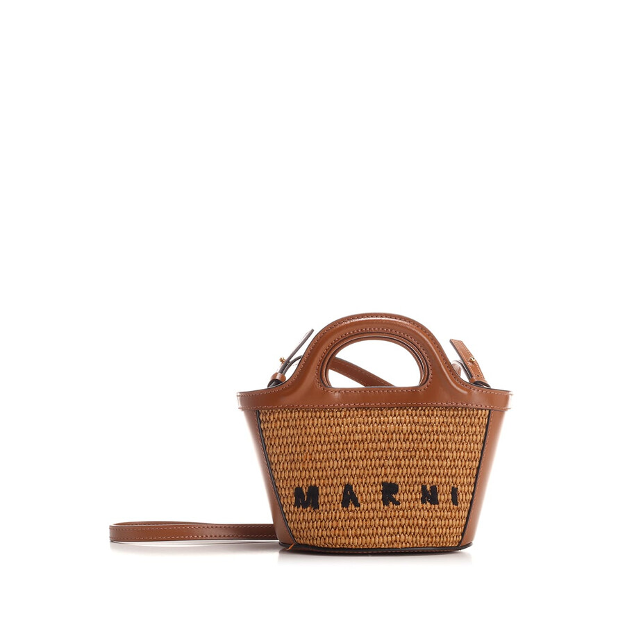 Marni Tropicalia Micro Bag In Brown