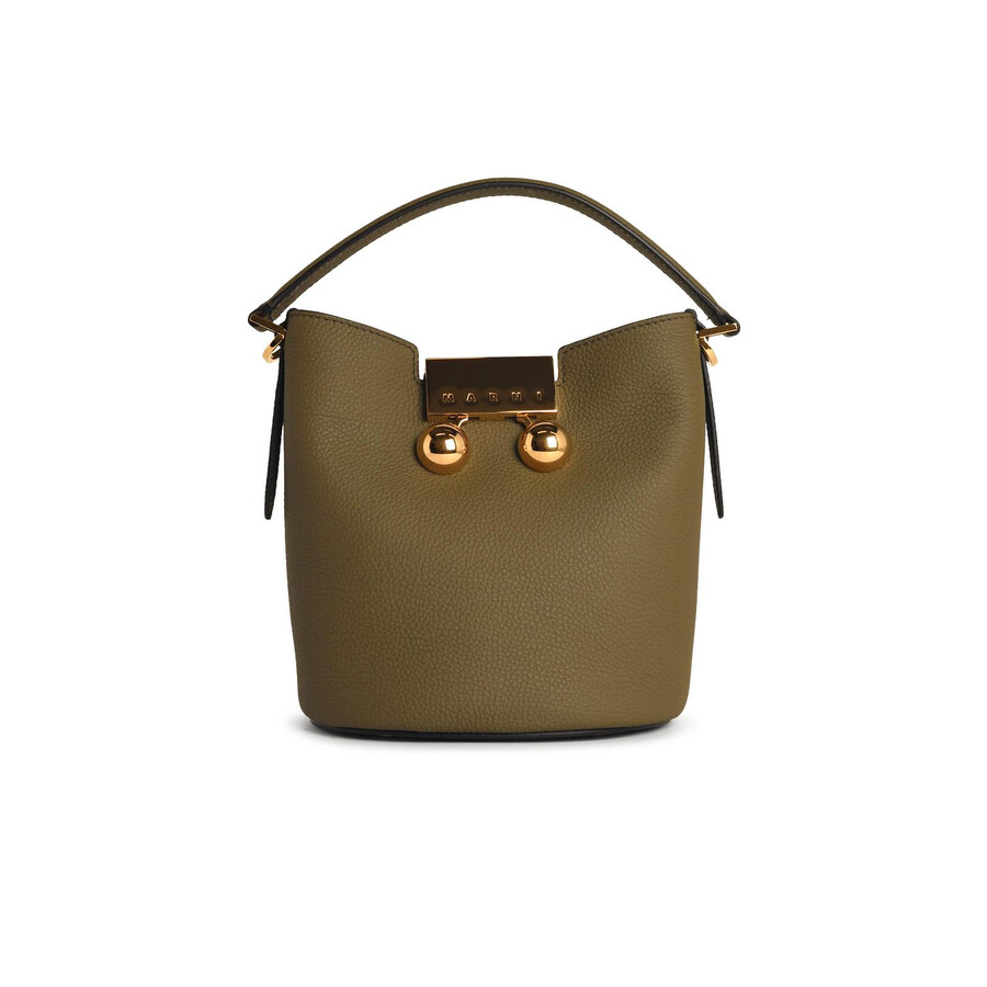 Marni Trunkaroo Bucket Bag In Green