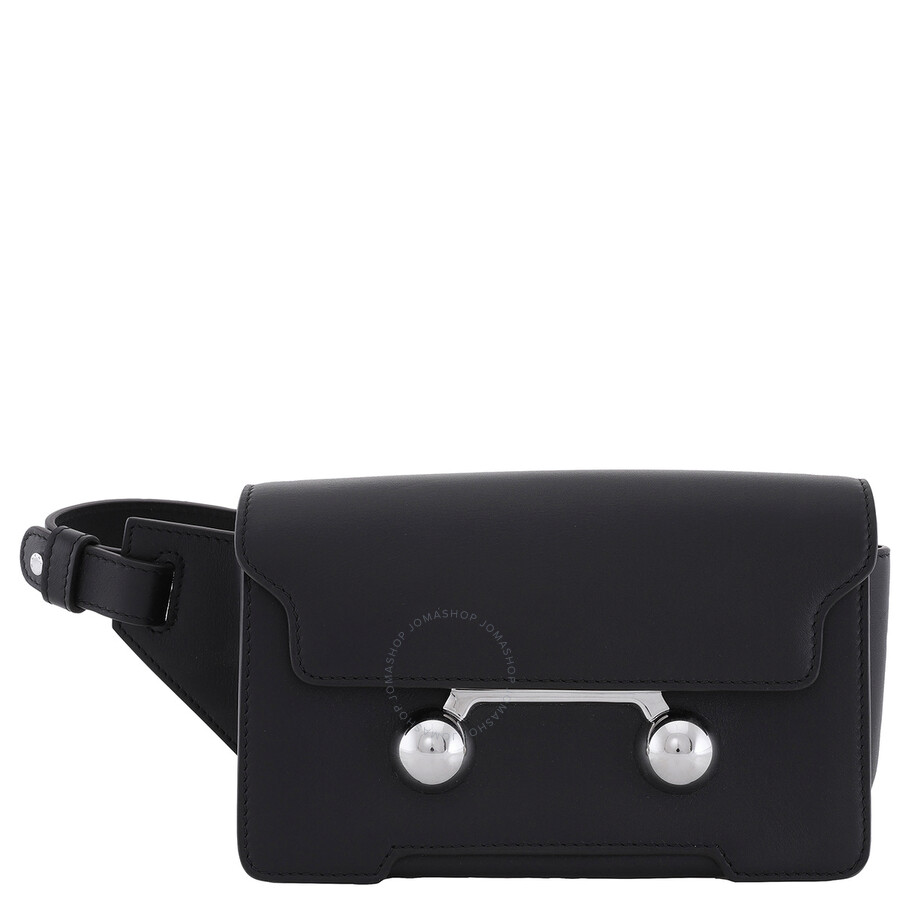 Marni Trunkaroo Leather Crossbody Bag MUMQ0022U0-BLACK