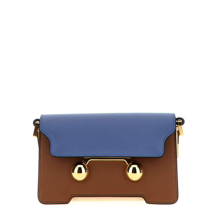 Marni Trunkaroo Mini Shoulder Bag In Blue