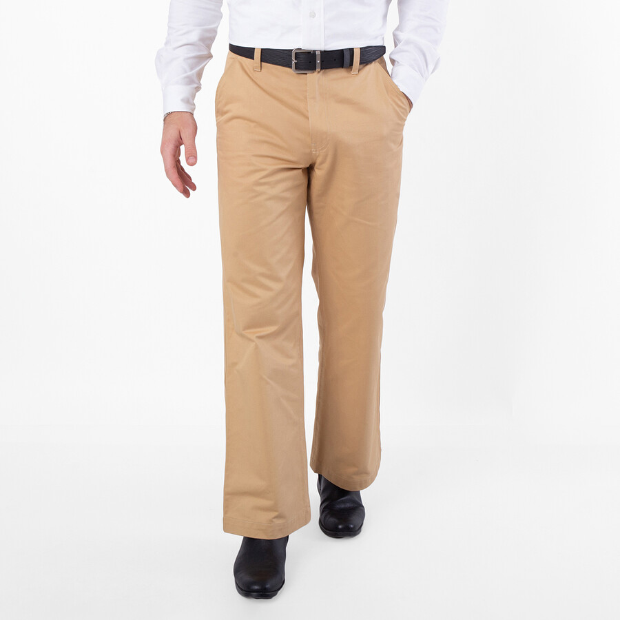 Wide-Leg Cotton Gabardine Trousers