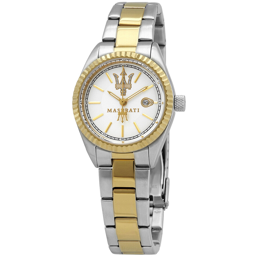 maserati watch silver
