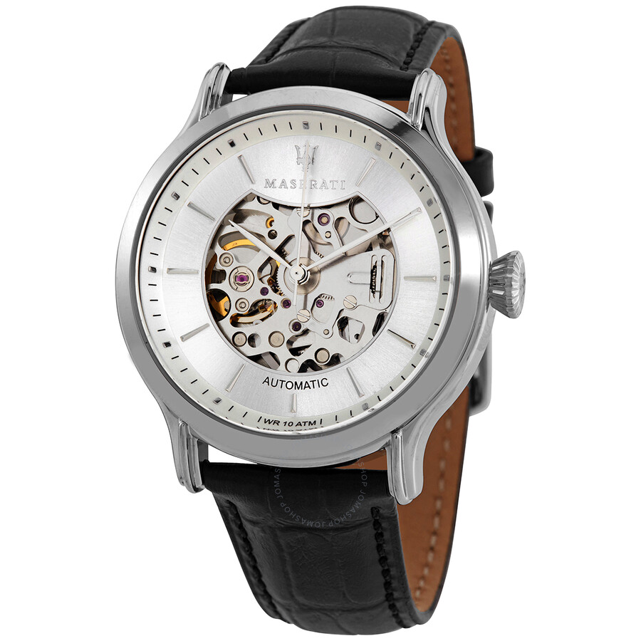 maserati watch silver